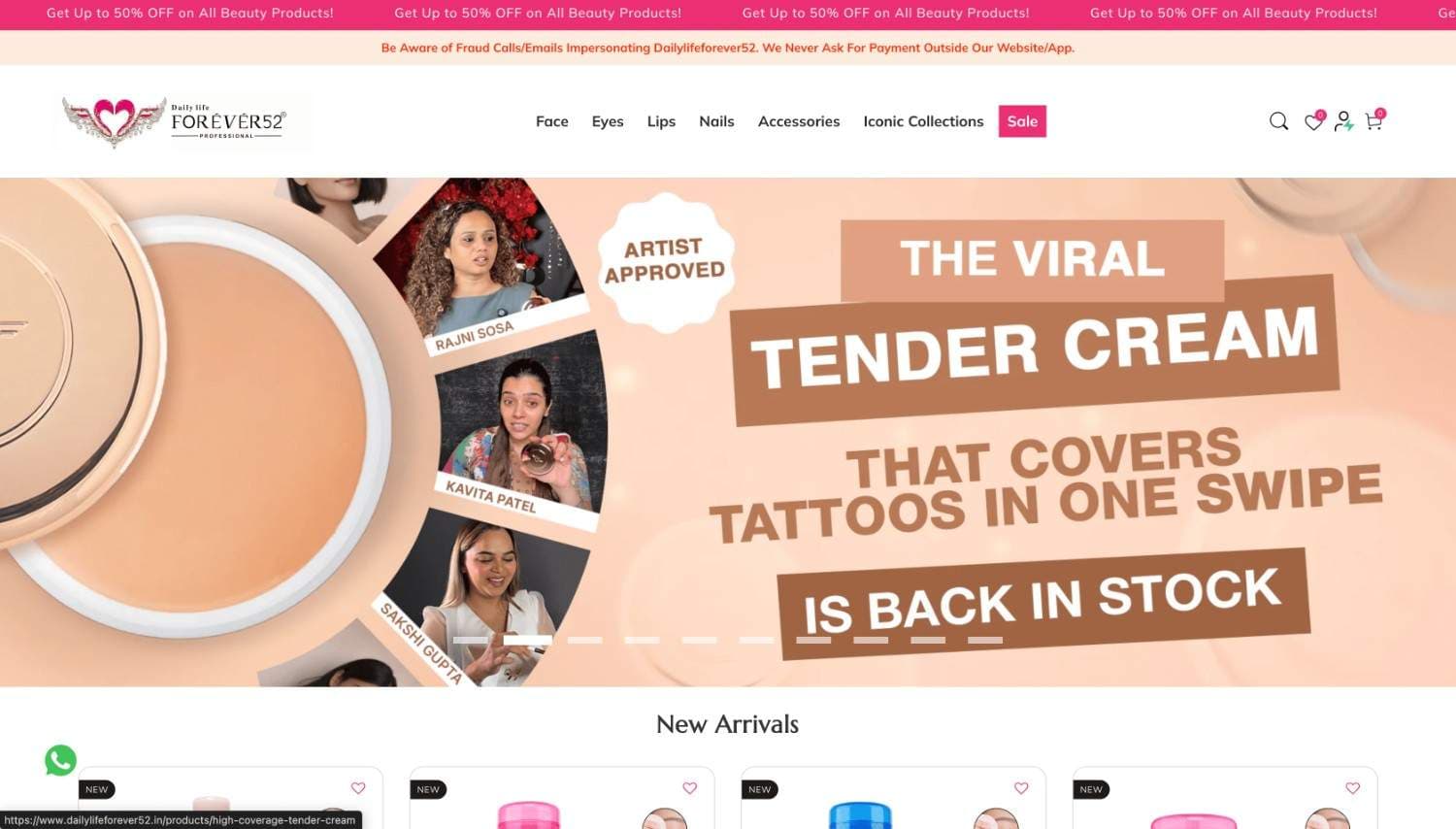 DailyForever52 cosmetics brand SEO case study results